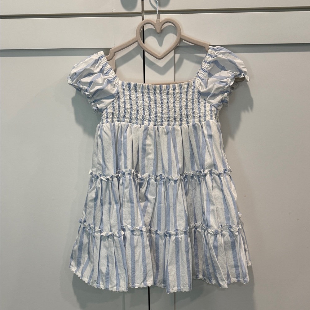 Chic Striped Janie & Jack Toddler Dress in Blue and White